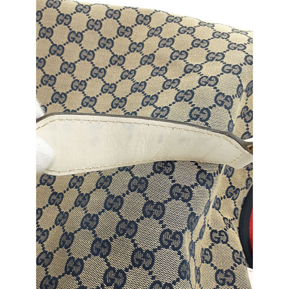 Gucci GG leather Heritage white shoulder canvas bag - Picture 6 of 9